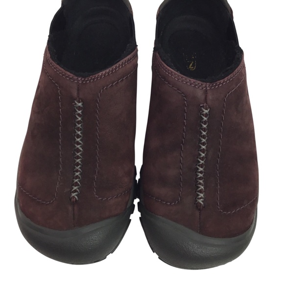 Keen Kaci Nubuck Leather Slip On Insulated Shoes Womens 7 Burgundy - Picture 6 of 10